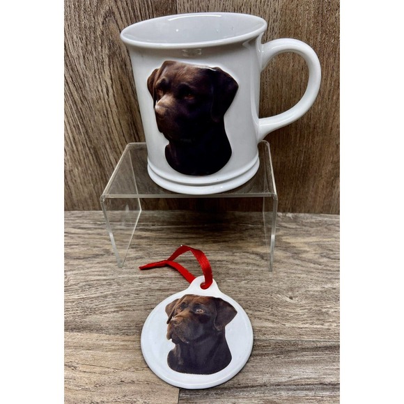 Xpres 3D Best Friend Originals Coffee Mug & Ornament Chocolate Lab Dog Porcelain - Picture 1 of 3